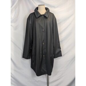 Giacca Gallery Company Black Trench Coat Women's 3X Gothic Matrix Gorpcore